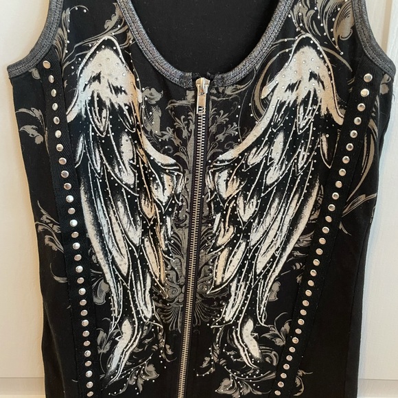 Blingy Zipper Tank - Picture 2 of 4